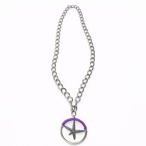 💥Special Deal, NWT Boho Starfish Pendant Necklace, Chunky Silver Statement Chain